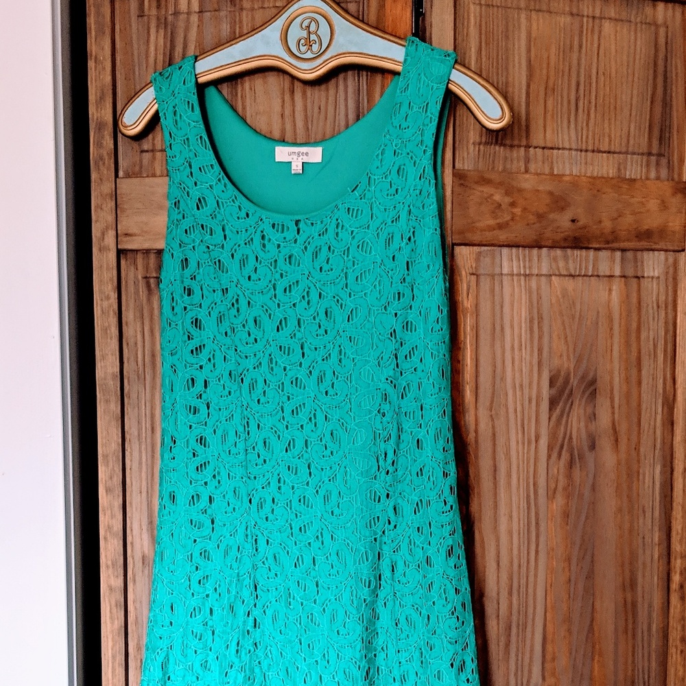 ❗️2 for $8 🌹🌼 Springy Turquoise Eyelet Lace Mini